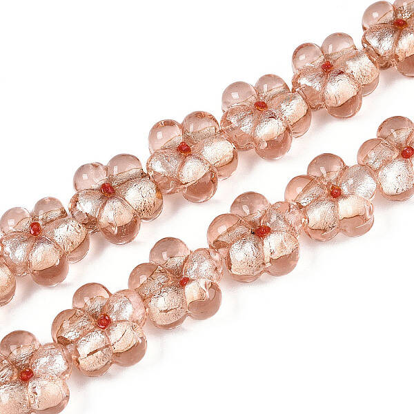 Handmade Silver Foil Glass Beads