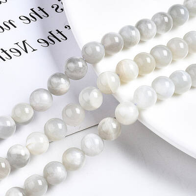 Natural White Moonstone Beads Strands
