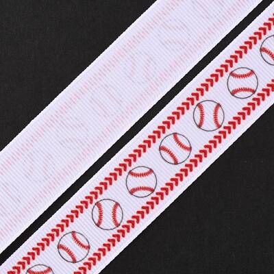 Baseball Pattern Heat Transfer Polyester Ribbons