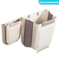 Foldable Trash Can, Cabinet Hanging Garbage Can, Small And Convenient Countertop Rubbish Bin, Kitchen Bathroom Accessories, H...