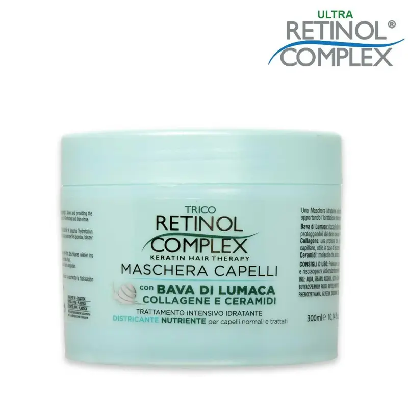 Keratin Complex Maschera 300 Ml Bava Di Lumaca Collagene & Ceramidi