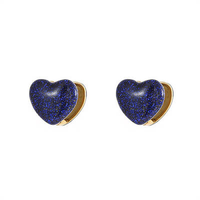 Heart Shape Golden 304 Stainless Steel Hoop Earrings
