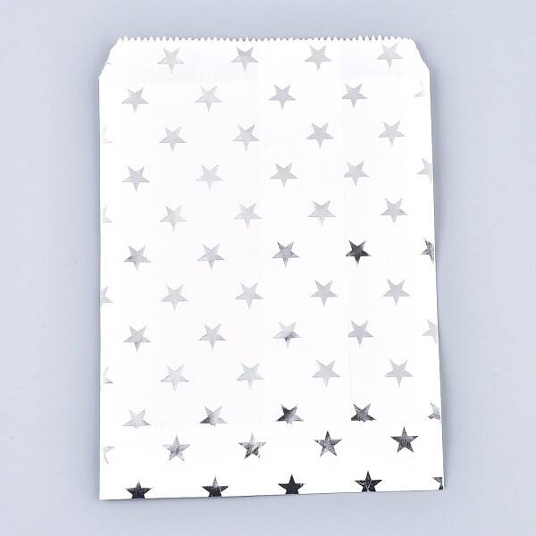 Star Pattern Eco-Friendly Kraft Paper Bags