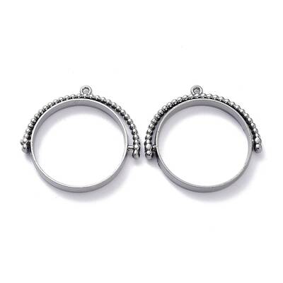 Alloy Open Back Bezel Pendants