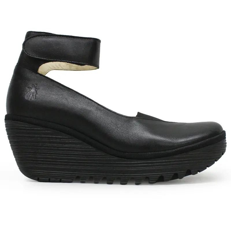 Fly London YOUS529FLY Dublin Leather Women's Comfort Shoes - Black - Size:US 8-8.5 Women