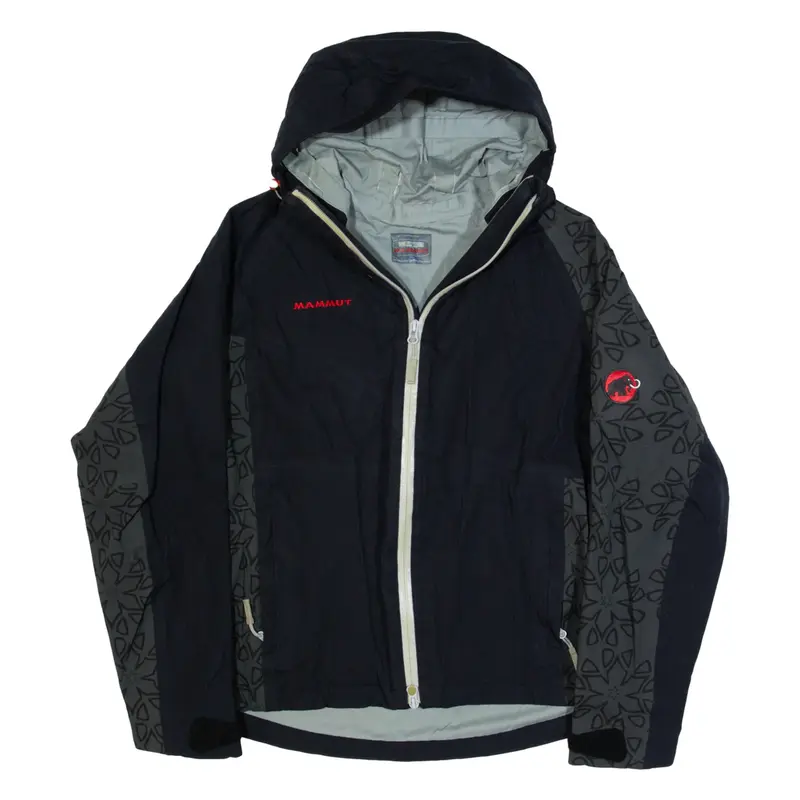 MAMMUT Womens Rain Jacket Black Hooded S