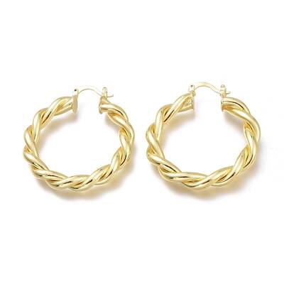 Brass Hoop Earrings
