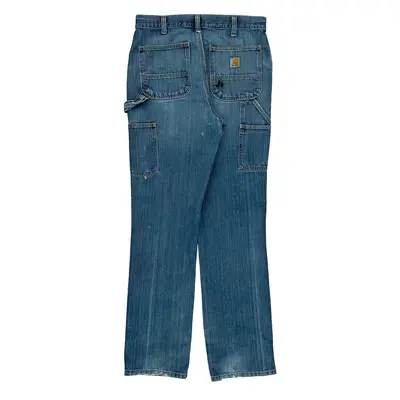 Relaxed Fit Carhartt Carpenter Jeans - 34W 35L Blue Cotton Blend