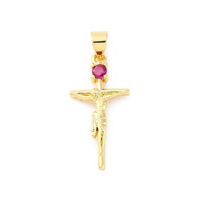 Brass Micro Pave Cubic Zirconia Pendants