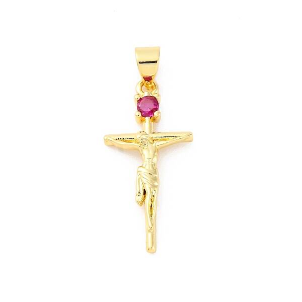 Brass Micro Pave Cubic Zirconia Pendants