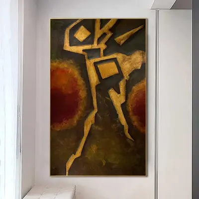 Original Abstract Red And Black Paintings on Canvas Textured Contemporary Fine Art Creative Handmade Painting | STREAM IN THE...