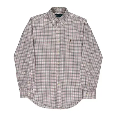 Ralph Lauren Checked Shirt - Small White Cotton | Size: small