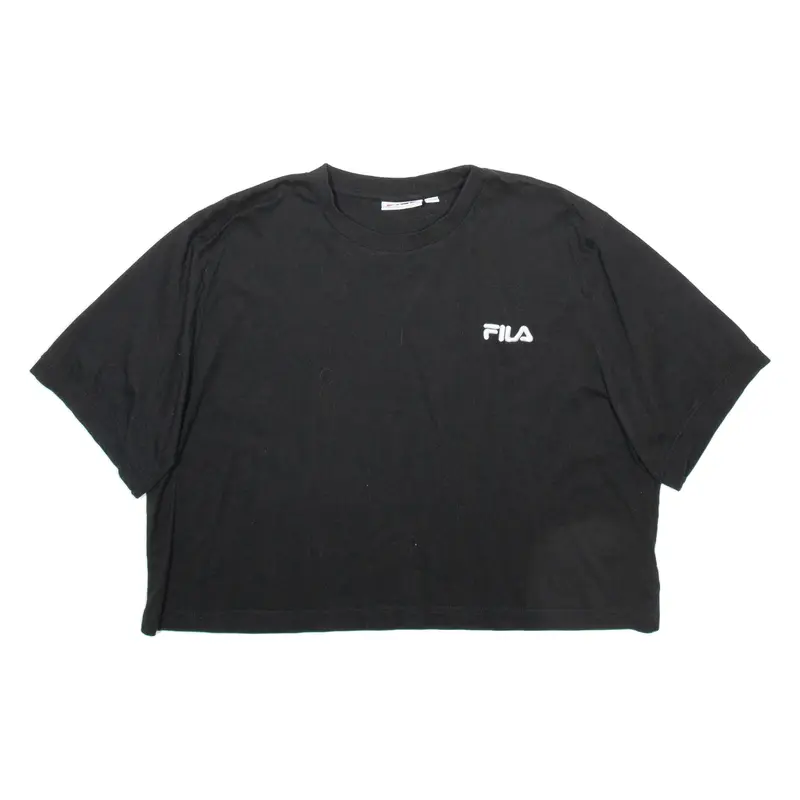 FILA Cropped Womens T-Shirt Black 2XL