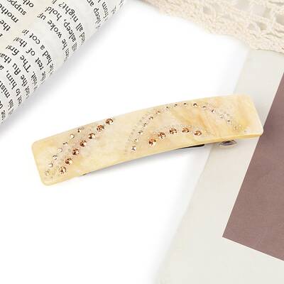 Cellulose Acetate with Rhinestone Hair Barrettes