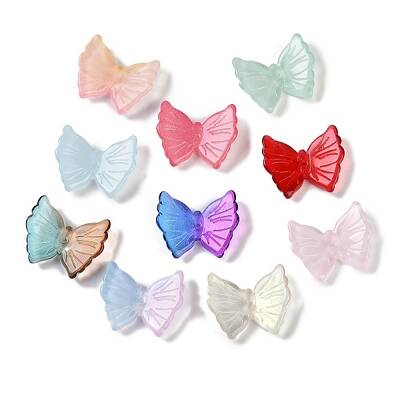 Spray Painted Glass Beads