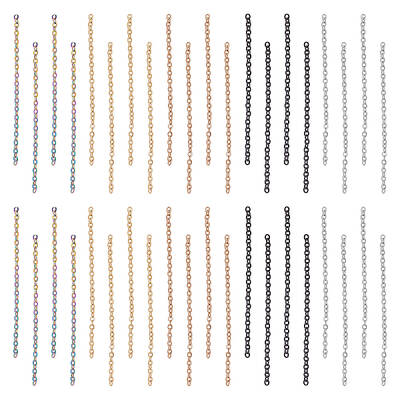 100Pcs 5 Colors 304 Stainless Steel Cable Chain Extender