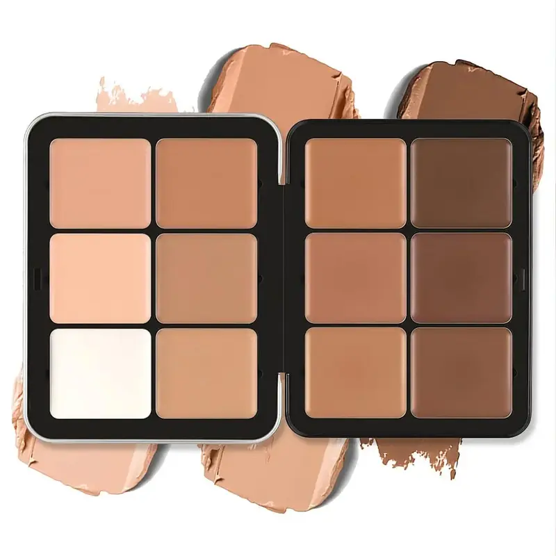 12 Colors Concealer Palette, Natural Facial Contouring Makeup Palette, Long Lasting Concealer Cream, Facial Detailing Makeup ...