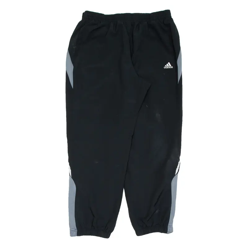 ADIDAS Mens Track Pants Black Tapered 2XL W34 L30