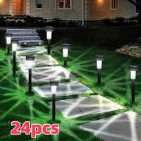 FathersDayGift 12-pack solar path light set, easy switch control, wireless, nickel battery powered, semi-buried design for ya...