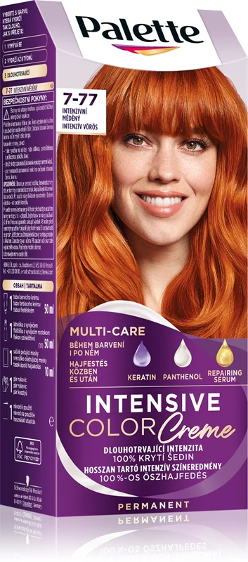 Schwarzkopf Palette Intensive Color Creme permanent hair dye color 7-77 intensive copper