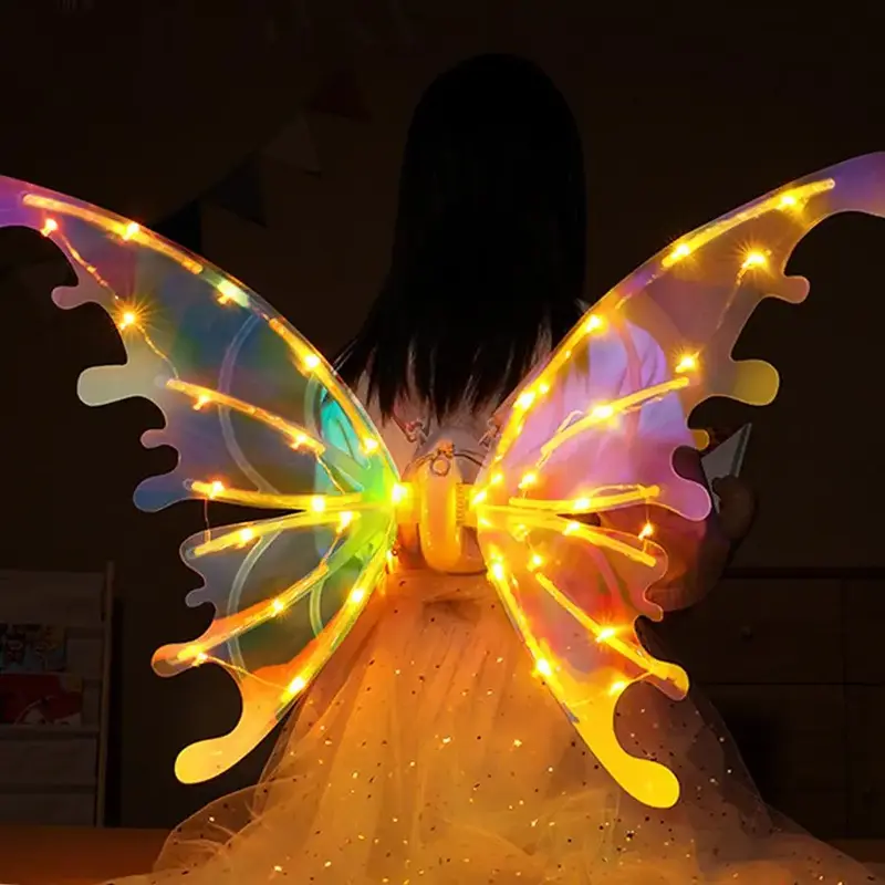 Butterfly Design Glowing Wings Back Decoration, Electric Butterfly Fairy Wings, Holiday & Party Supplies, Kids Toys, Gifts fo...