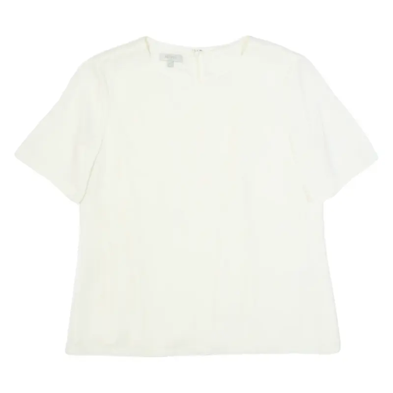 HOBBS LONDON Womens Top Cream Off Shoulder UK 10