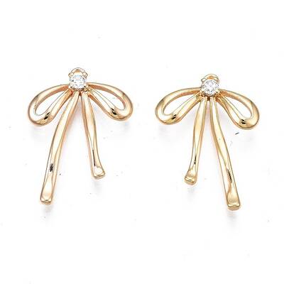 Brass Micro Pave Clear Cubic Zirconia Pendants