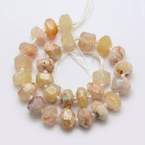 Natural Cherry Blossom Agate Beads Strands