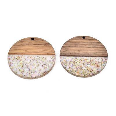 Epoxy Resin & Walnut Wood Pendants