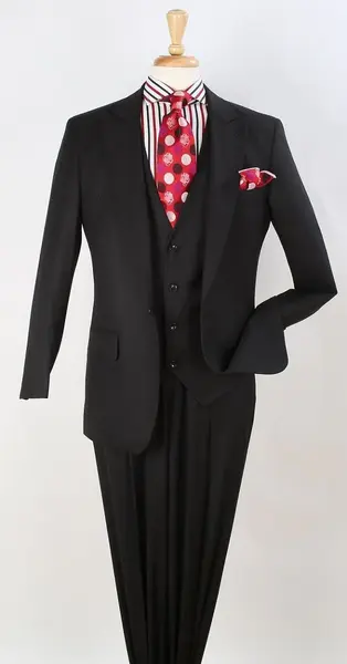 Apollo King Men's 3-Piece Fashion Suit - Wide Peak Lapel