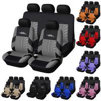 Car Seat Covers Full Set Front Split Rear Bench For Car Universal Cloth SUV Sedan Van Automotive Interior Covers Airbag Compa...