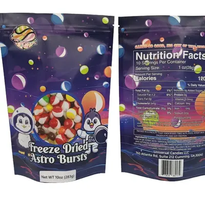 Universal Candies - 10oz Astro Bursts - Freeze Dried Candy Skittles Snack Bonbon Natural Sweet