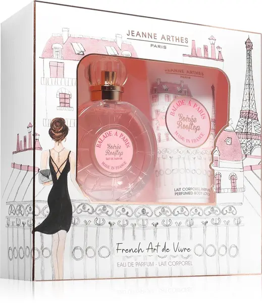 Jeanne Arthes Balade À Paris Soirée Rooftop Gift Box for Women Eau De Parfum 100 Ml + Body Milk 150 Ml