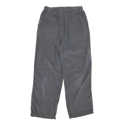 ERIKA Corduroy Trousers Grey Loose Straight Womens W26 L26