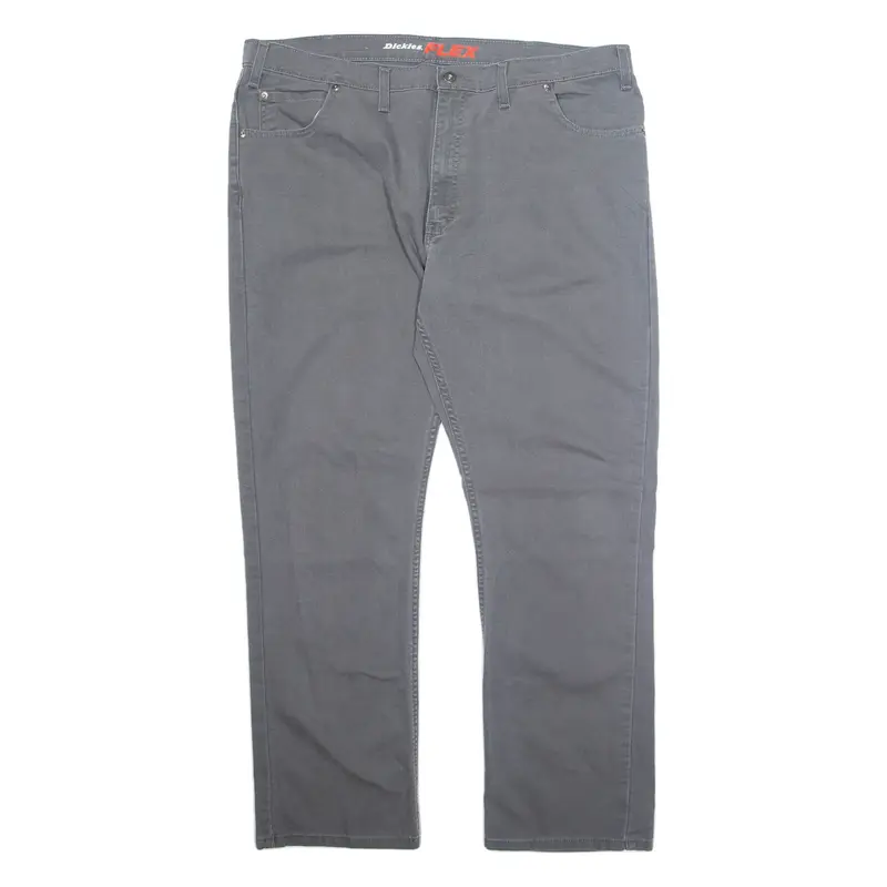 DICKIES Mens Trousers Grey Regular Tapered W42 L32