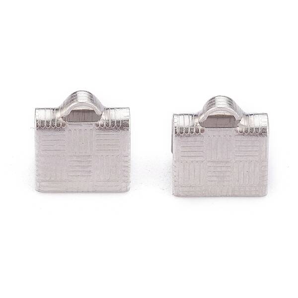 Tarnish Resistant 304 Stainless Steel Ribbon Crimp Ends