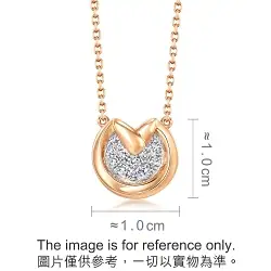 'Seedling' 18K White & Red Gold Diamond Heart Shape Necklace