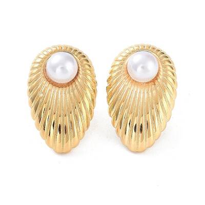 304 Stainless Steel Teardrop Stud Earrings