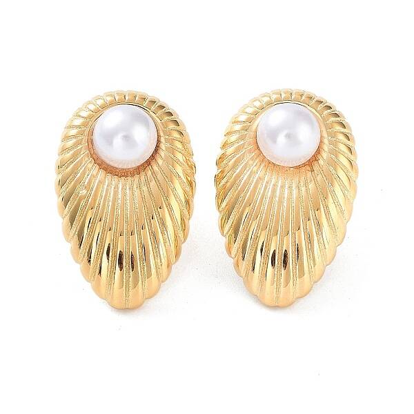 304 Stainless Steel Teardrop Stud Earrings