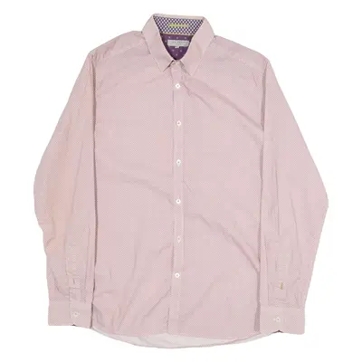 TED BAKER Mens Shirt Pink Long Sleeve M