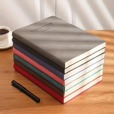 Soft Cover Notebook, 1 Count Personalized Squared Ruled Notebook with Ribbon Bookmark, Extra Thick Journal for Business Meeti...