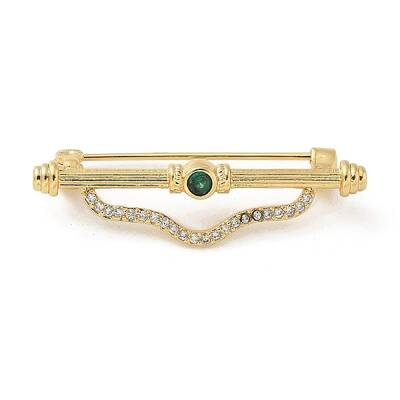 Brass Micro Pave Cubic Zirconia Brooches