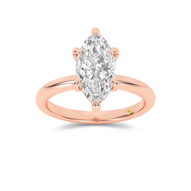 Dream Weaver Hidden Halo Marquise Lab Grown Diamond Engagement Ring | 18K Rose Gold 3 3/4 CT. TW.