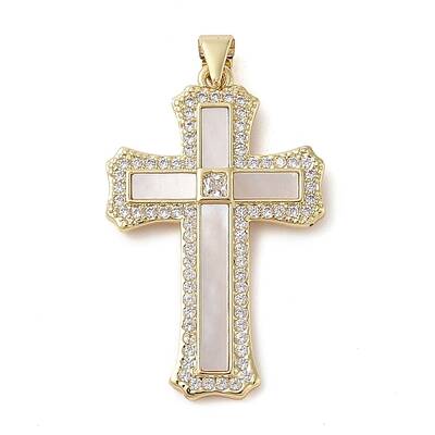 Brass Micro Pave Cubic Zirconia Pendants