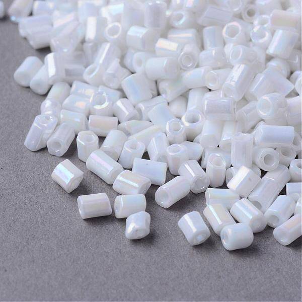 Opaque Rainbow Two Cut Glass Seed Beads