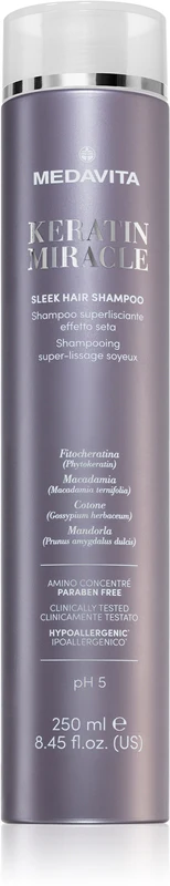 Medavita Keratin Miracle Sleek Smoothing Shampoo 250 ml