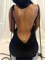 Rhinestone Decor Back Chain Necklace, Fashion Body Jewelry for Party, Daily Clothing Decor, Trendy All-match & Exquisite Jewe...
