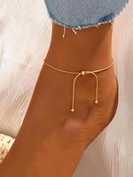 Women's Boho Style Vintage Anklet, Fashionable Adjustable Chains Anklet for Women & Girls, Trendy All-match & Exquisite Jewel...