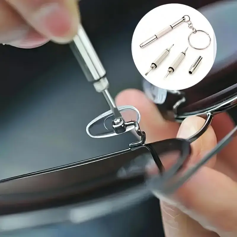 Universal Glasses Screwdriver, Simple Metal Glasses Tool, Daily Life Glasses Repair Tool, Special Set Repair Small Screw Acce...