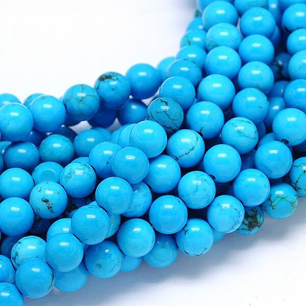 Natural Magnesite Round Bead Strands